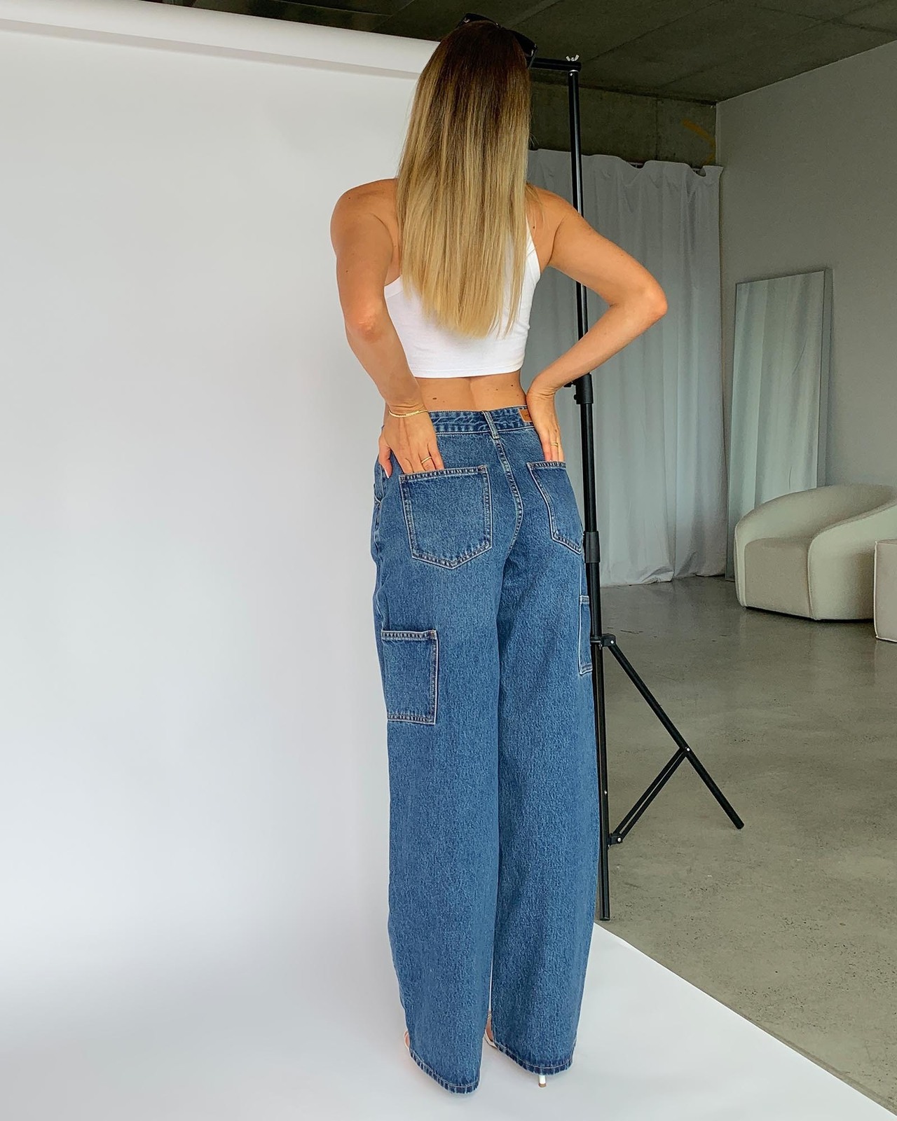 Stassi Low Rise Utility Jeans