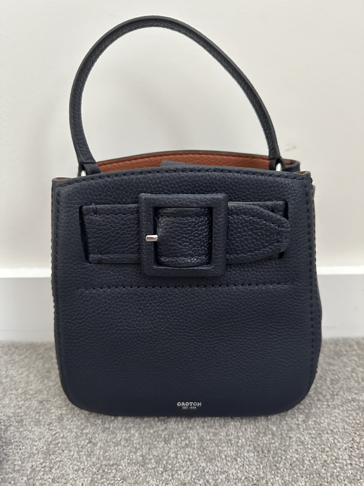 Oroton Navy Handbag/Crossbody