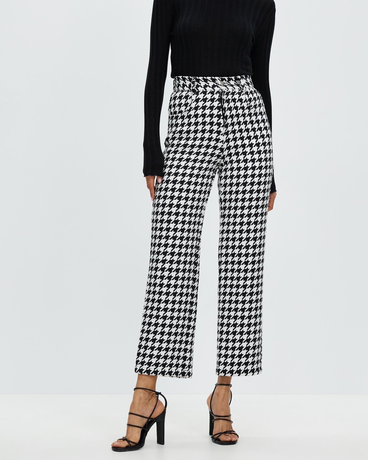 Atmos&Here Lessie Wool Blend Houndstooth Pants AirRobe