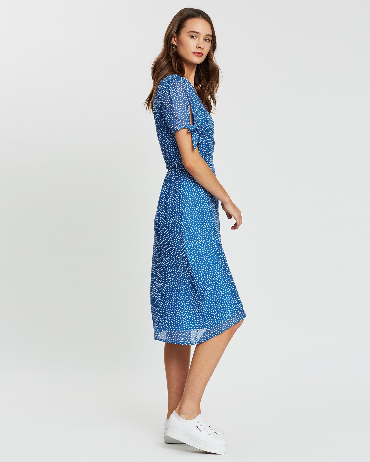 Olivia Tie Sleeve Wrap Dress