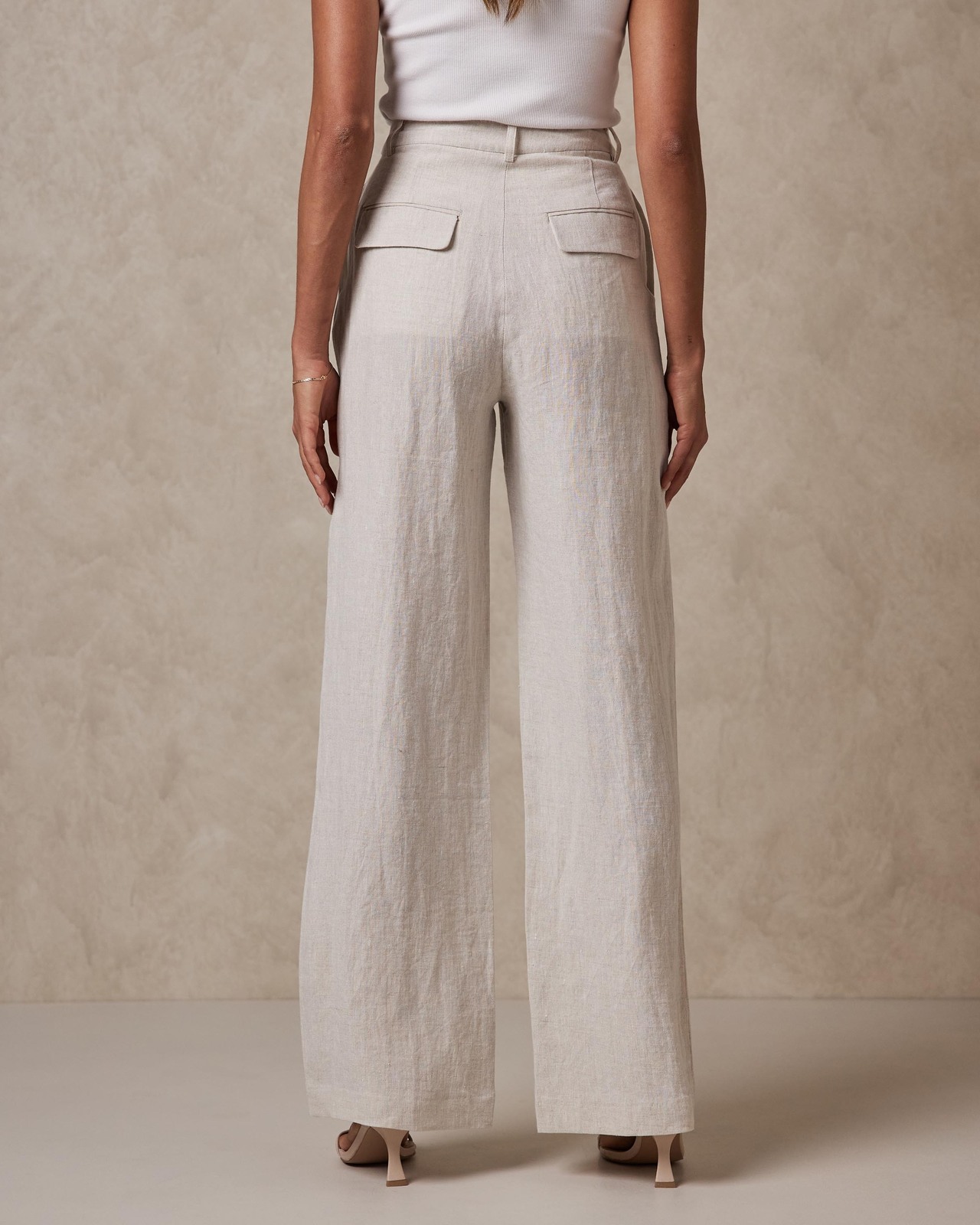 Straight Leg Linen Pants