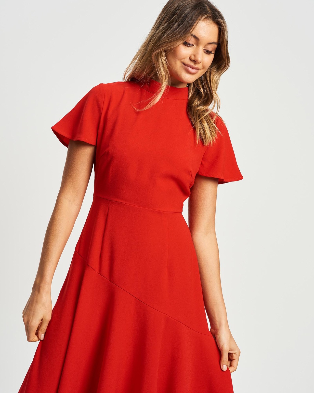 knee length dresses for ladies Zariah Twisted Strap Gown  AMUR