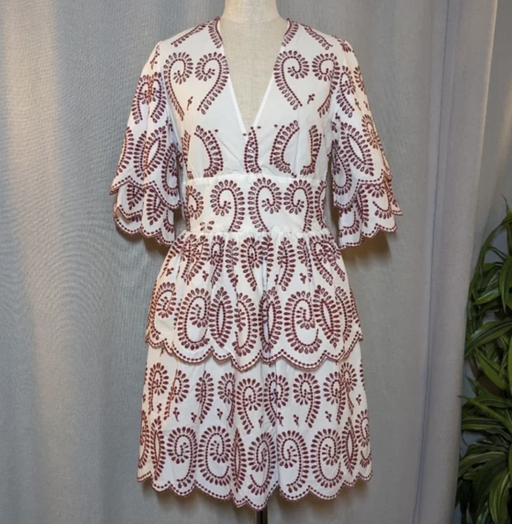 Maje embroidered mini dress