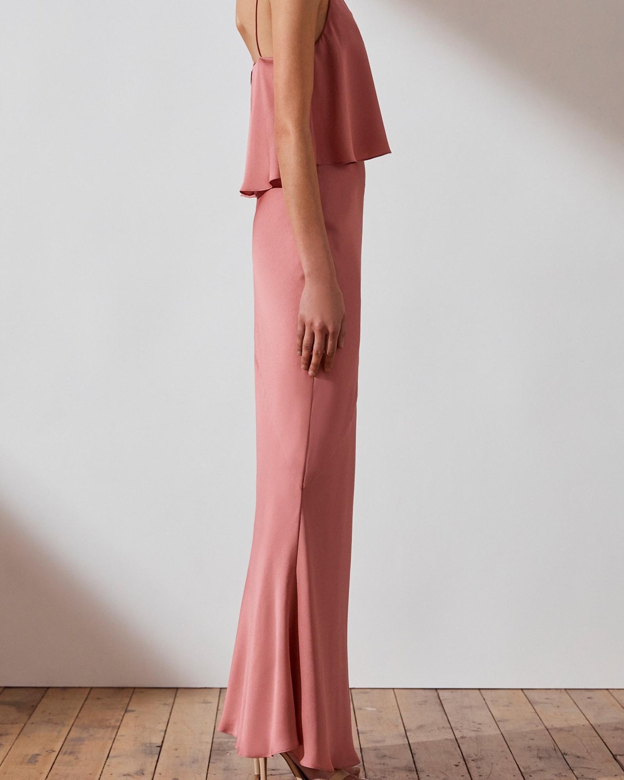 Luxe Bias Frill Slip Dress