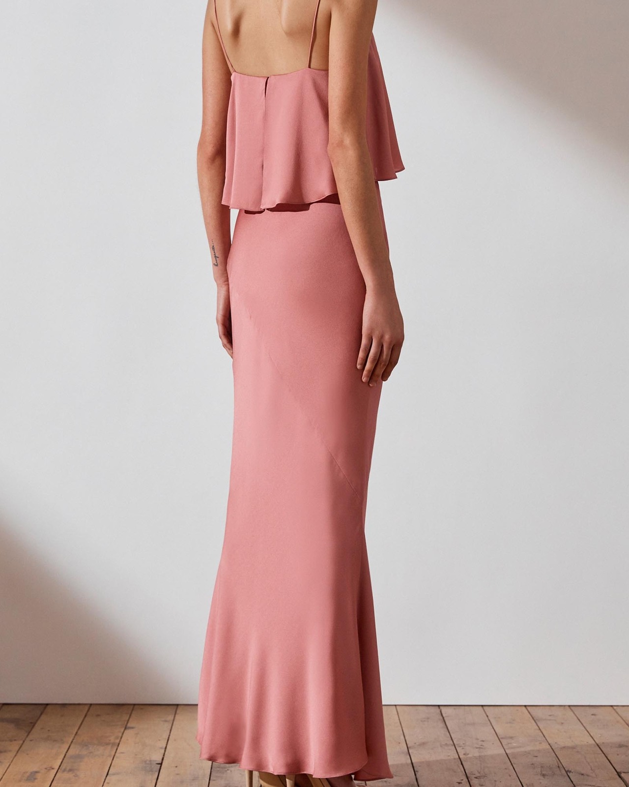 Luxe Bias Frill Slip Dress