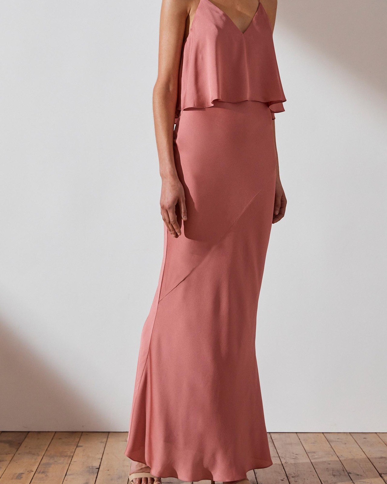 Luxe Bias Frill Slip Dress