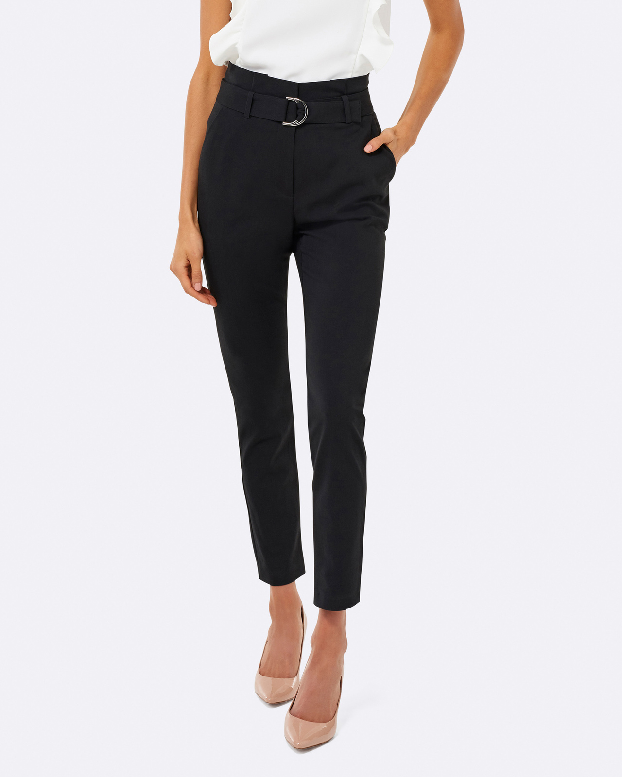 Talia Tapered Paper Bag Pants