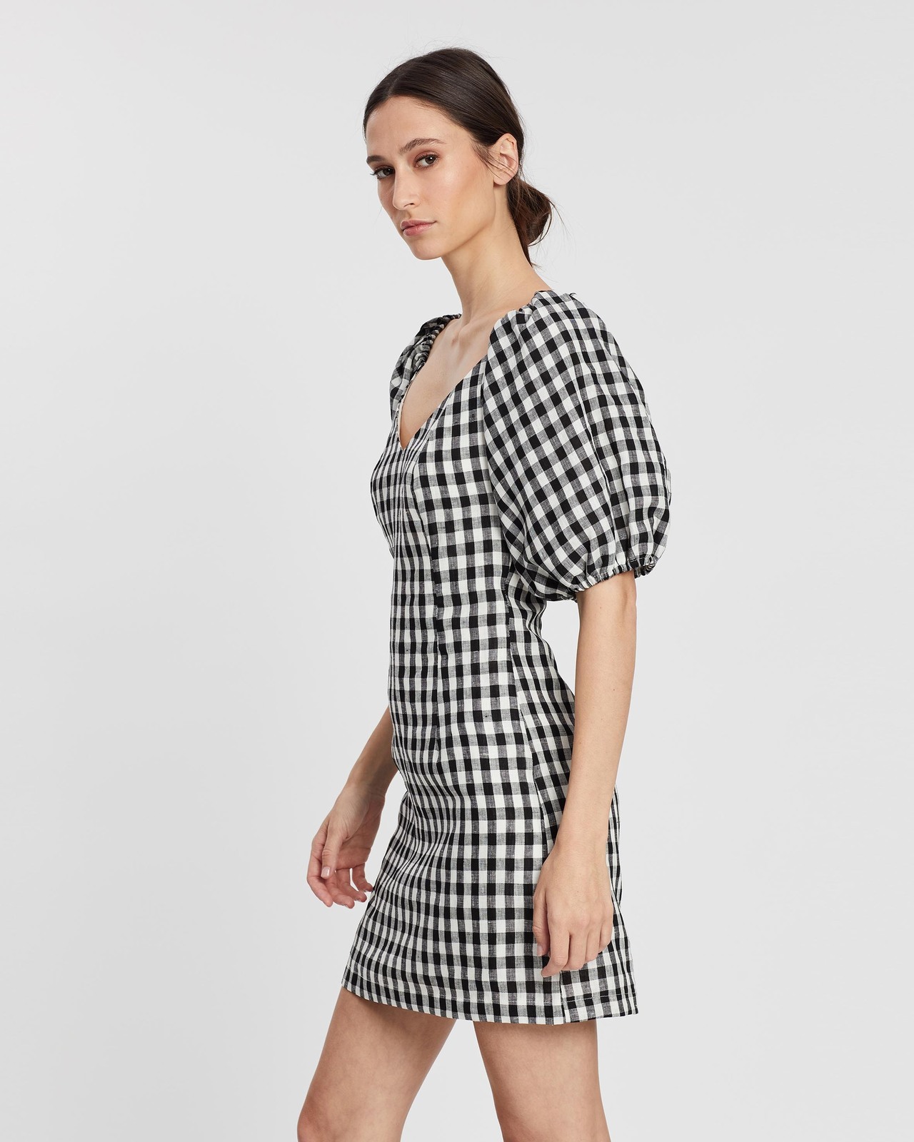 Puff Sleeve Mini Dress