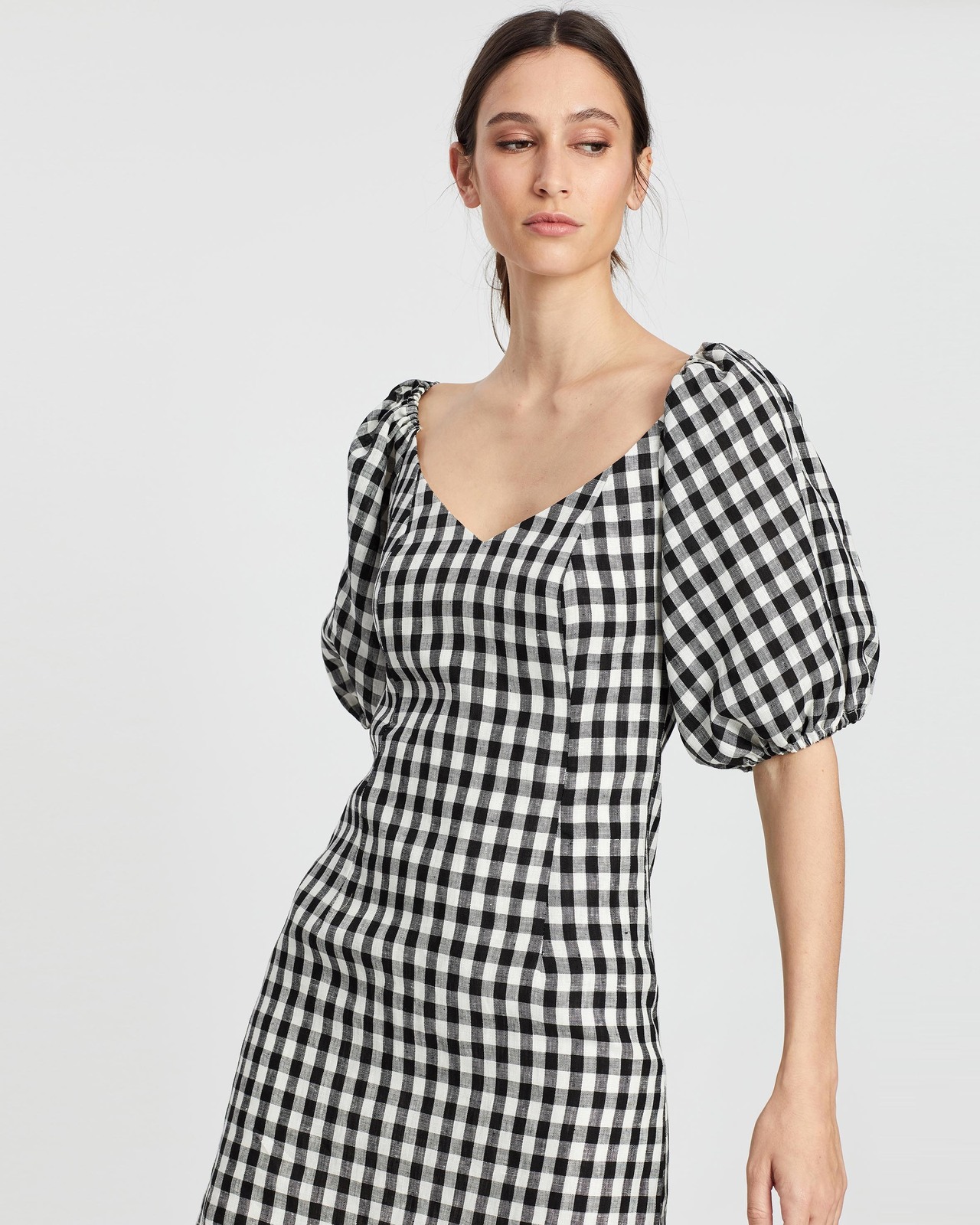 Puff Sleeve Mini Dress
