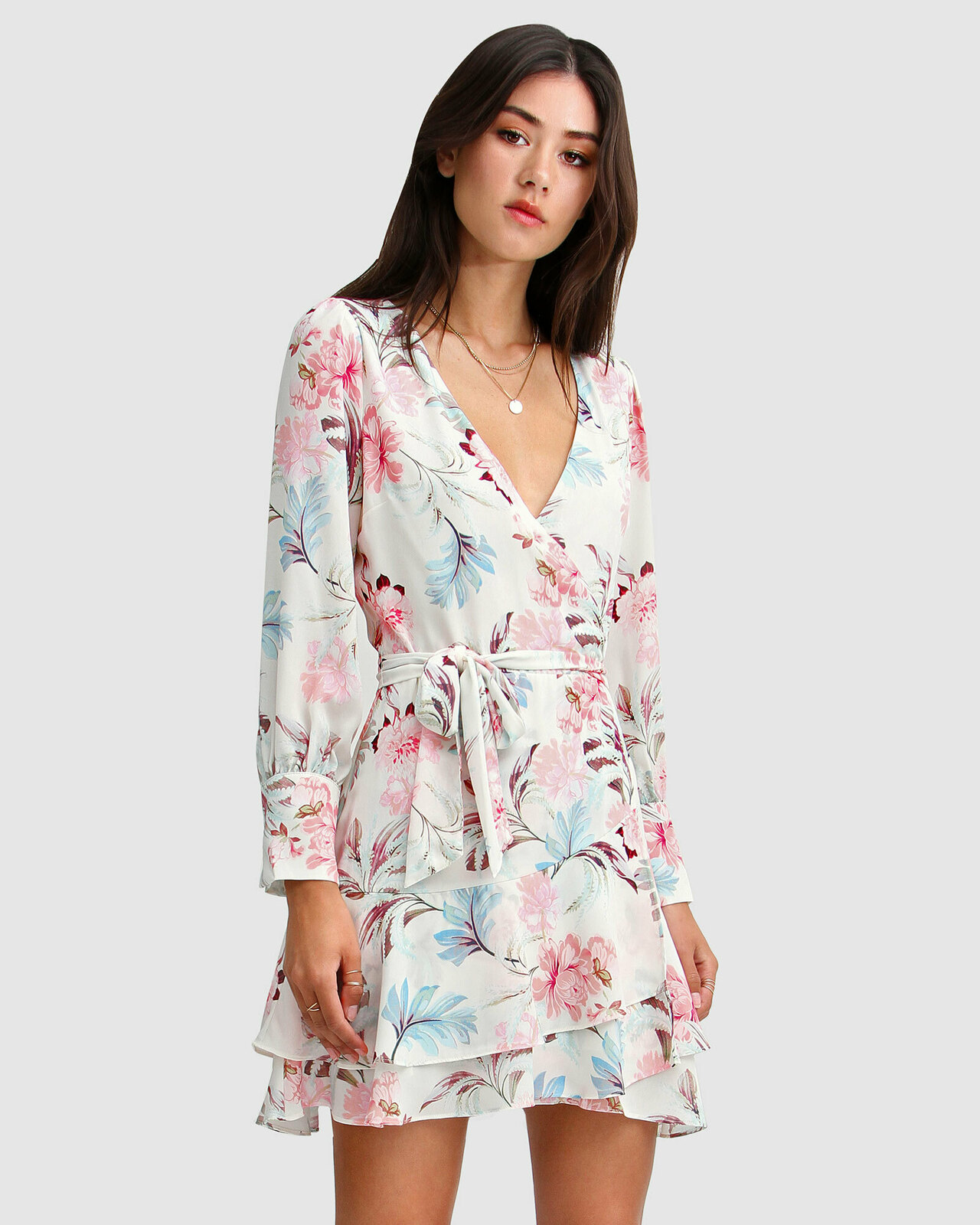 A Night With You Mini Wrap Dress