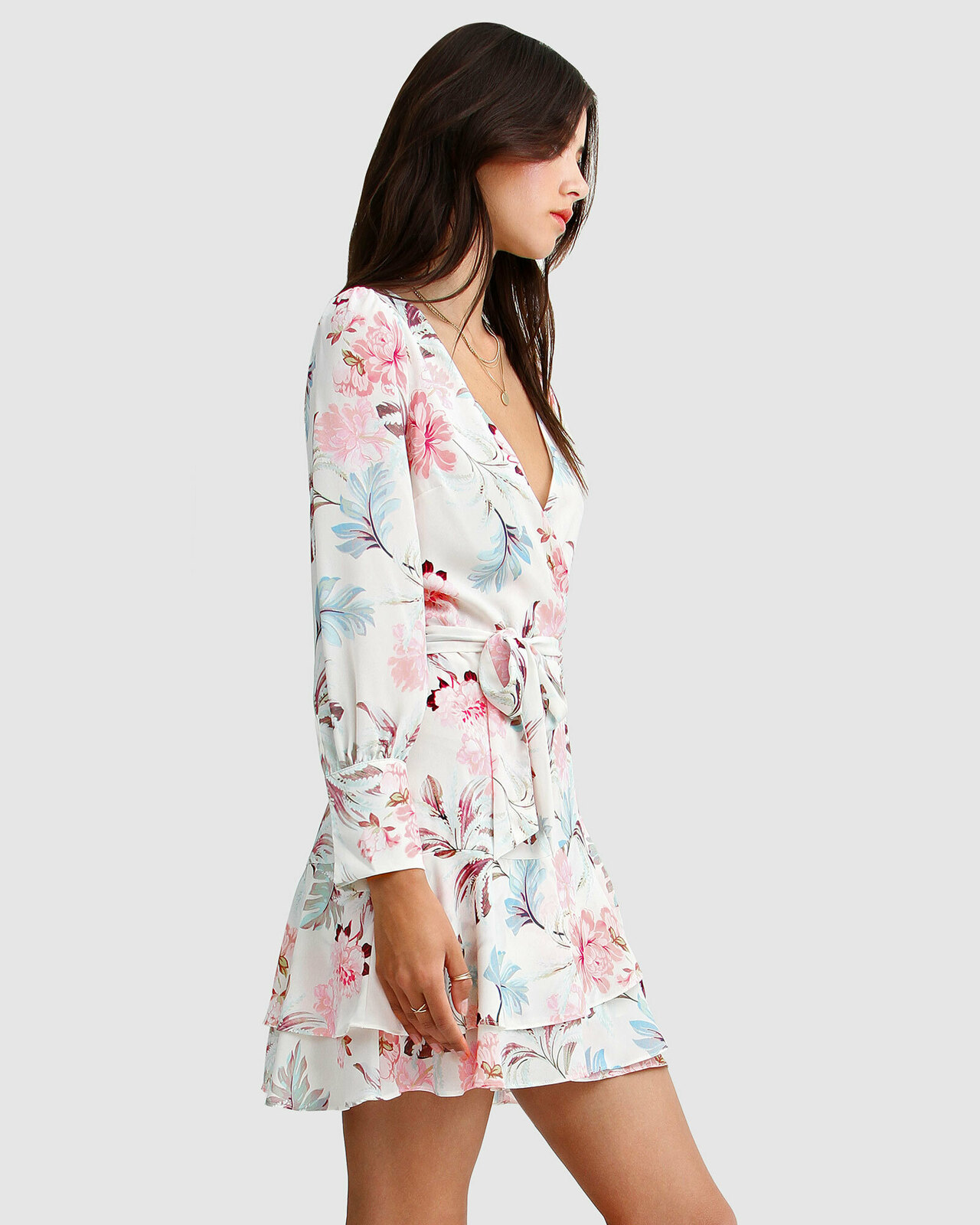 A Night With You Mini Wrap Dress