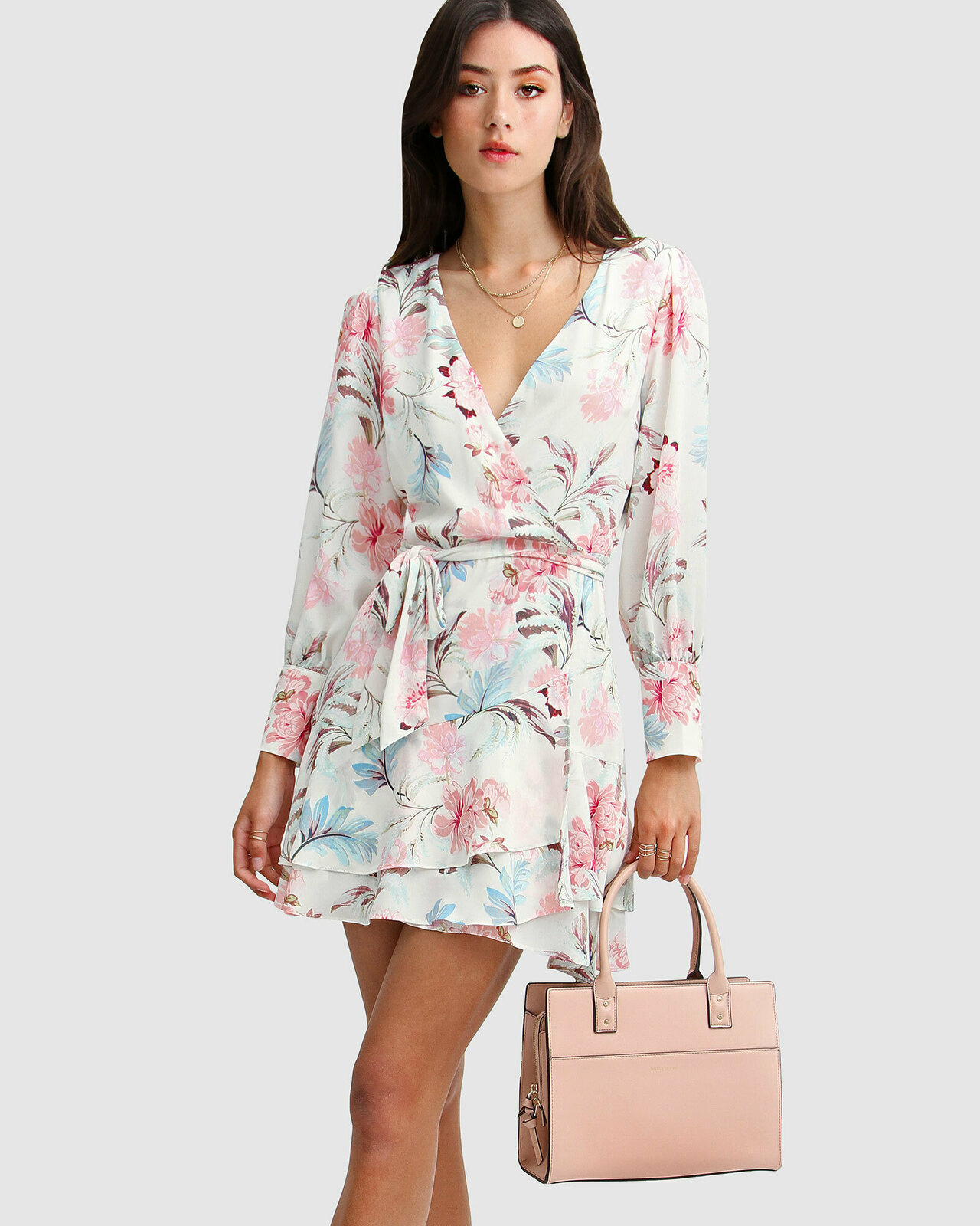 A Night With You Mini Wrap Dress