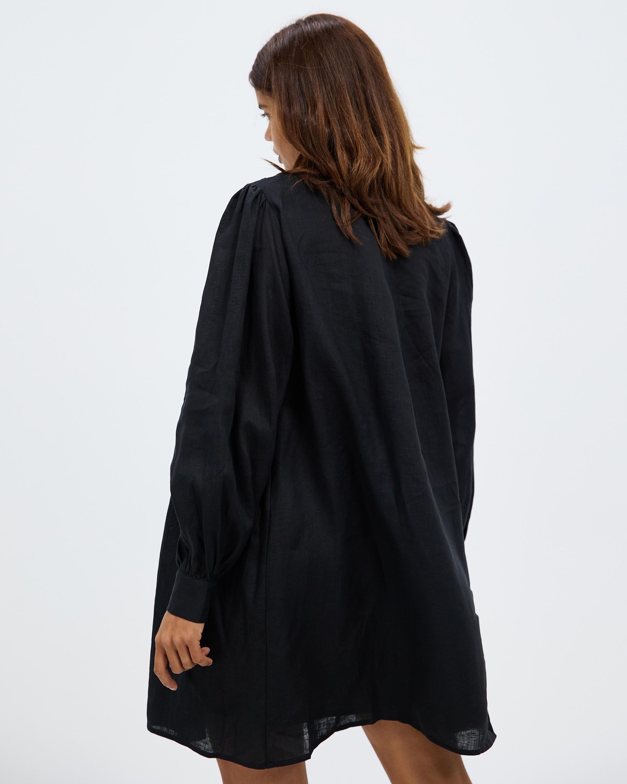 Pleat Linen Dress