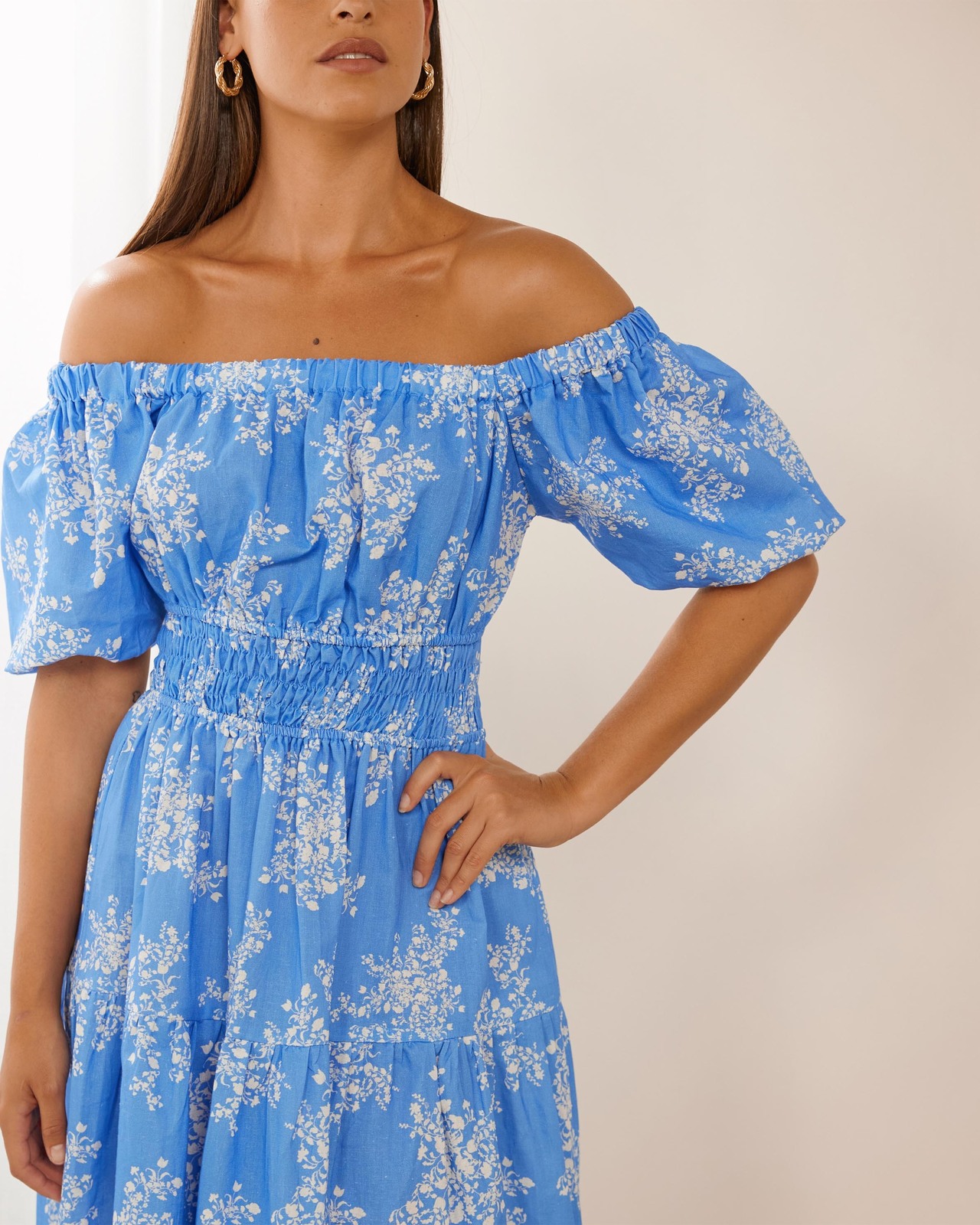 Emma Linen Blend Midi Dress