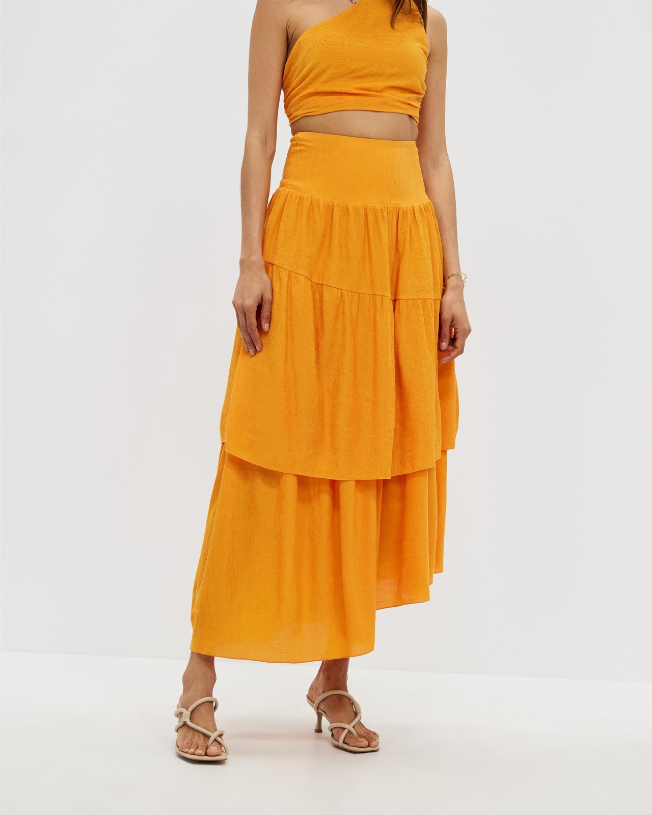 Asymmetric Linen Skirt