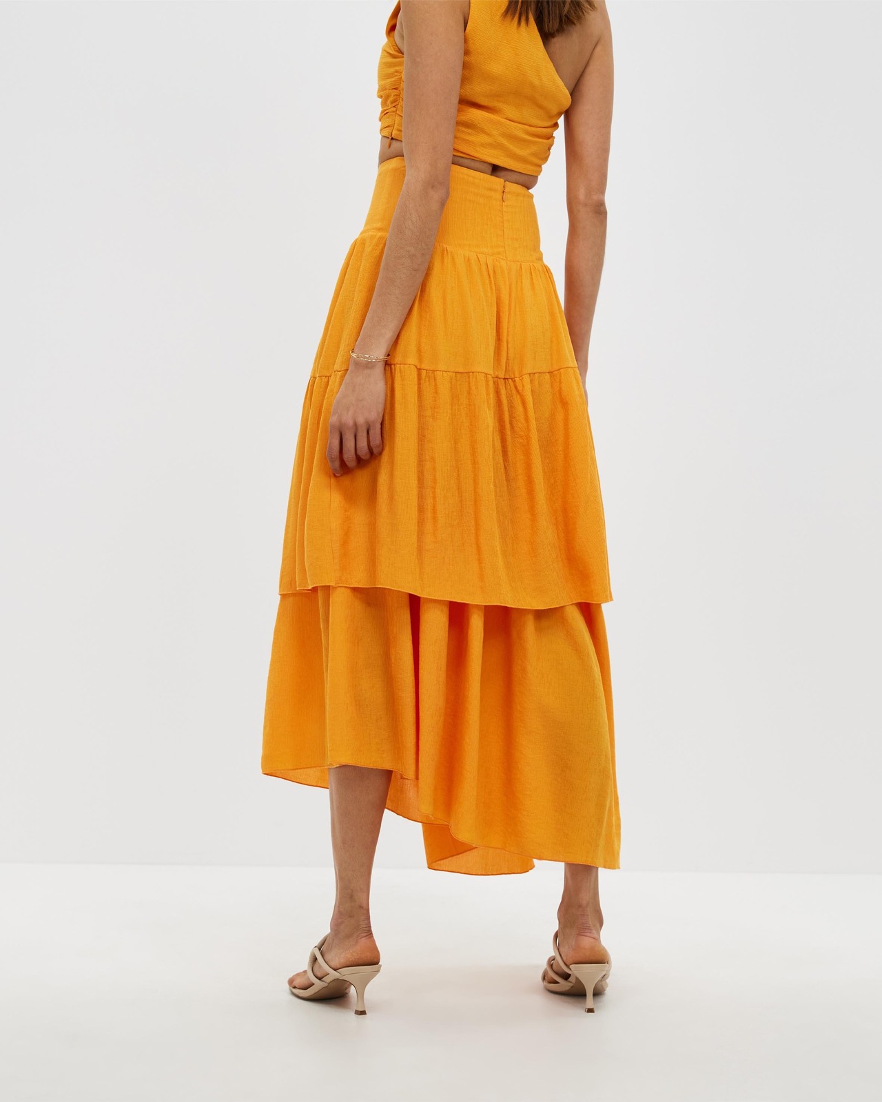 Asymmetric Linen Skirt