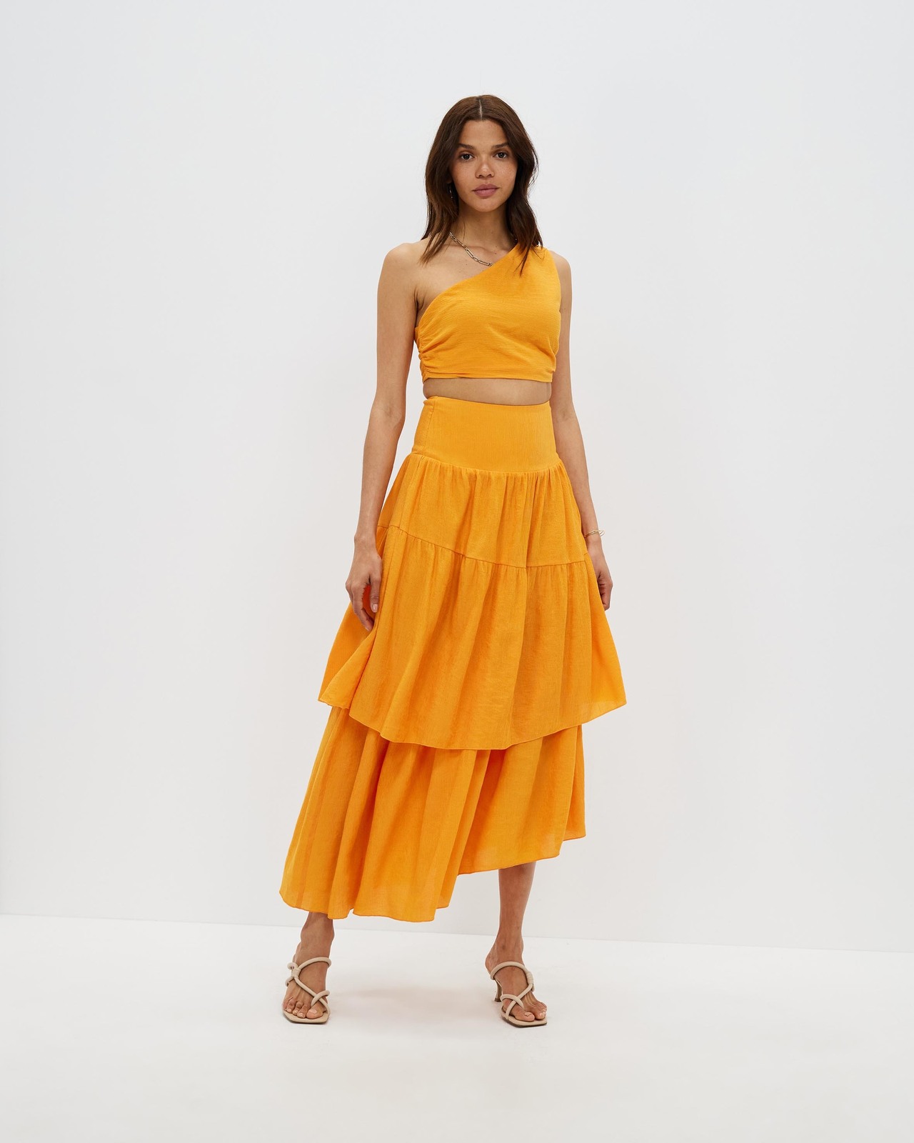 Asymmetric Linen Skirt