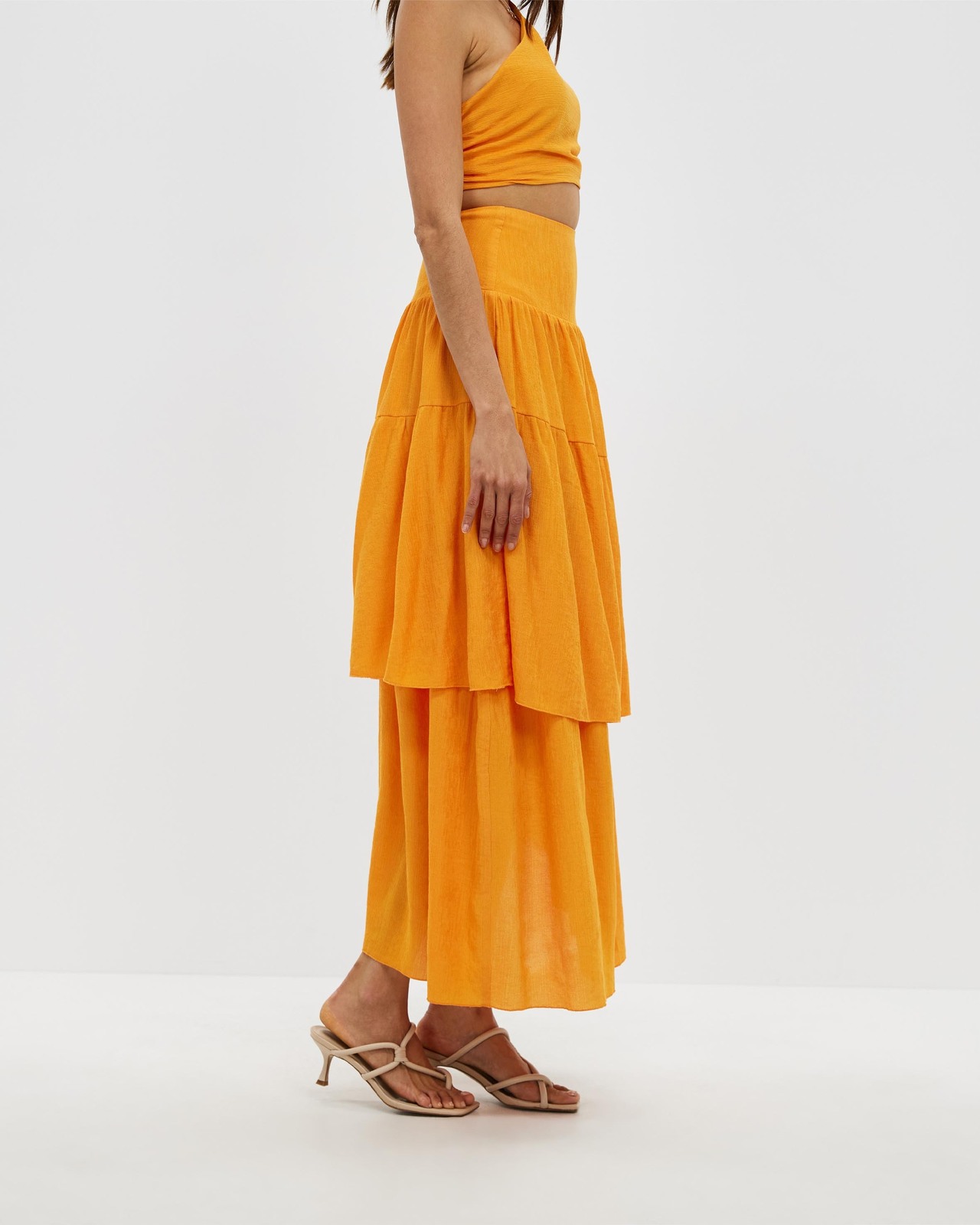 Asymmetric Linen Skirt
