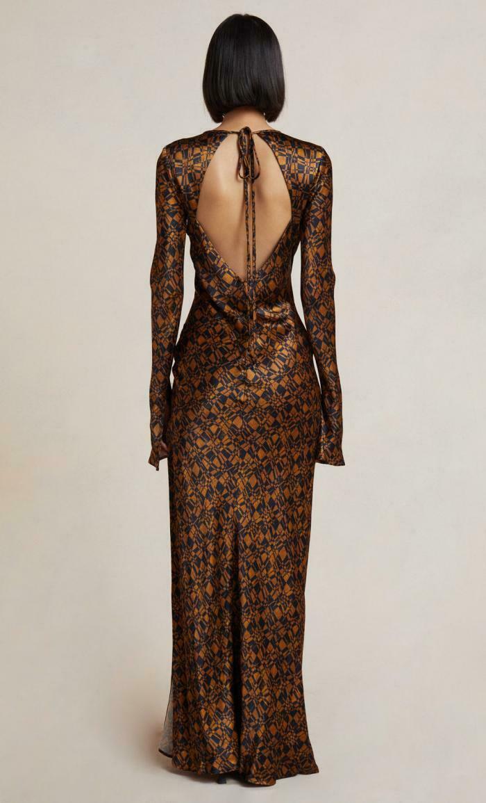 Bec + Bridge Checkmate Long Sleeve Maxi - AirRobe Bec + Bridge Checkmate Long Sleeve Maxi - AirRobe