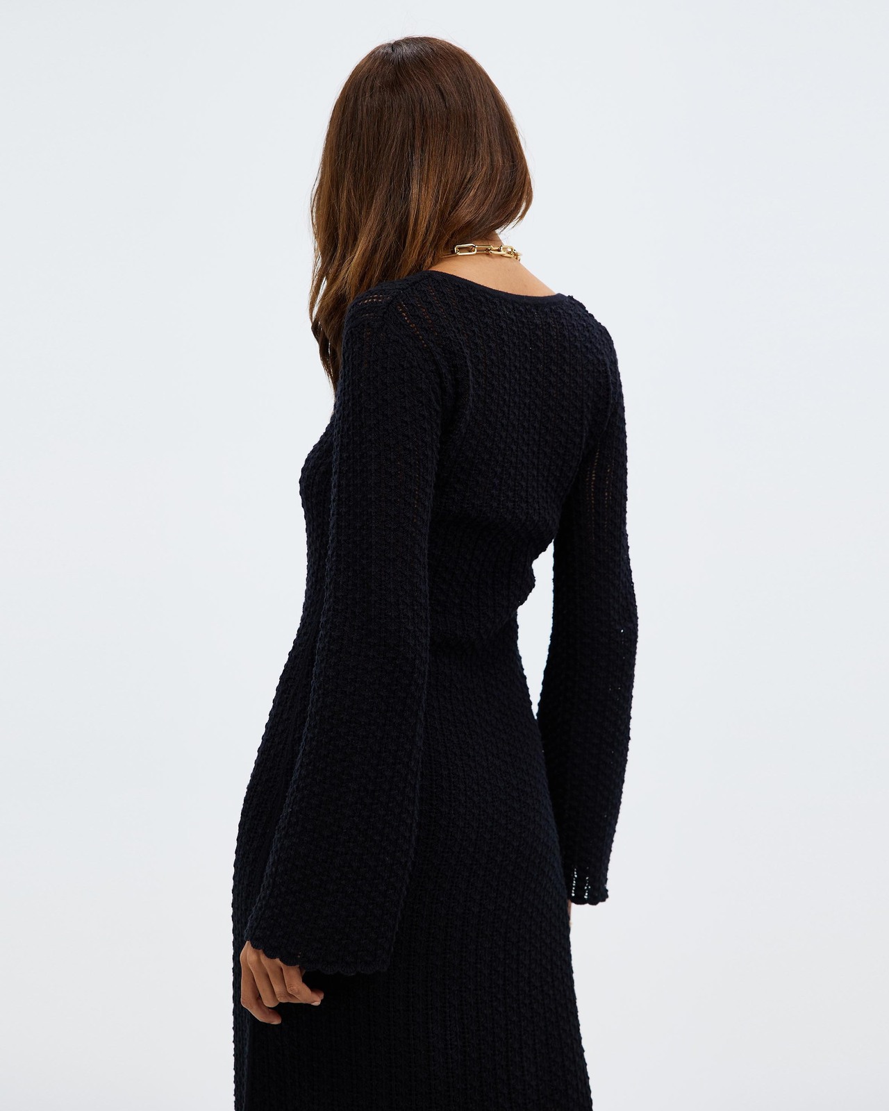 Long Sleeve Crochet Dress