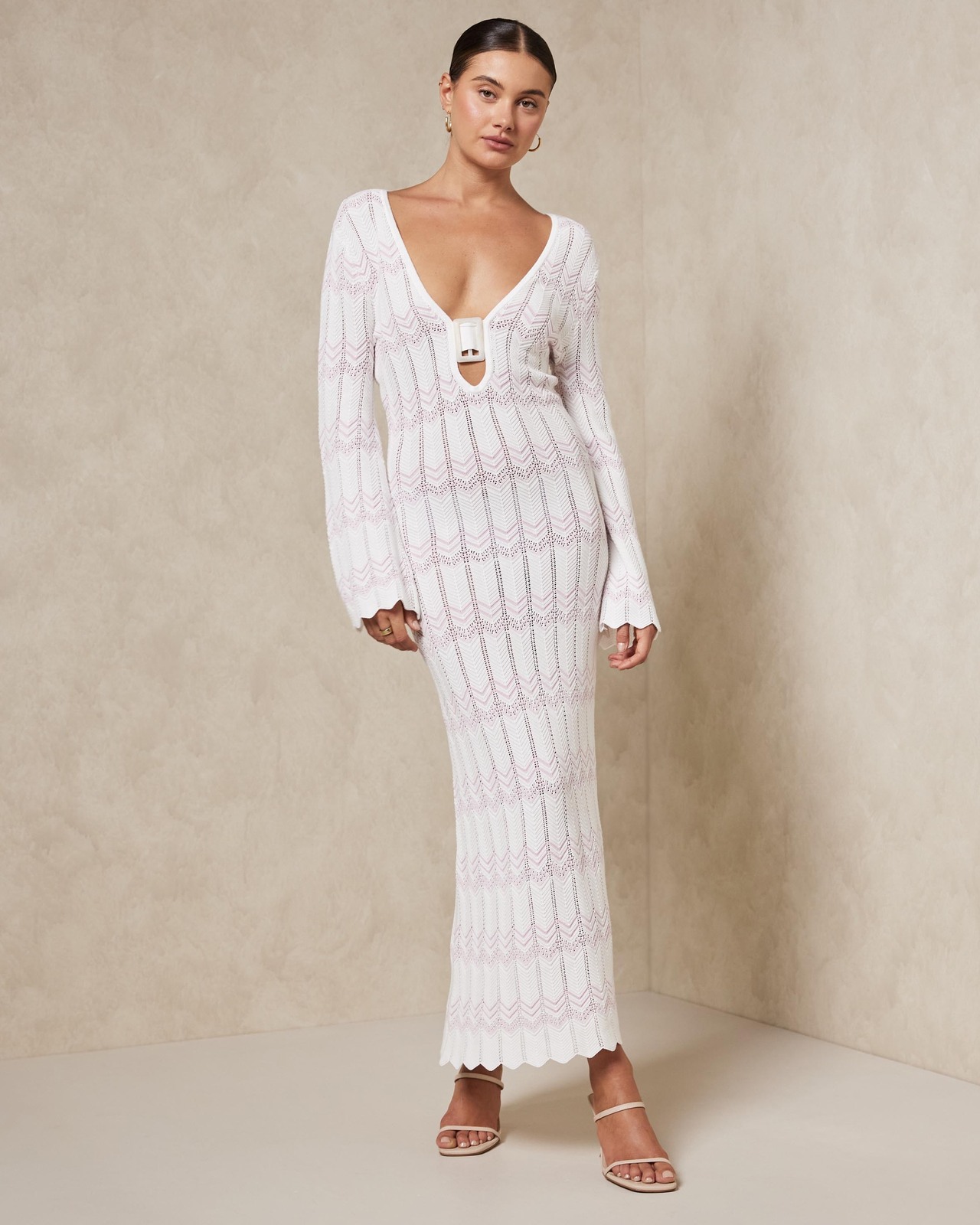 Pointelle Knit Dress