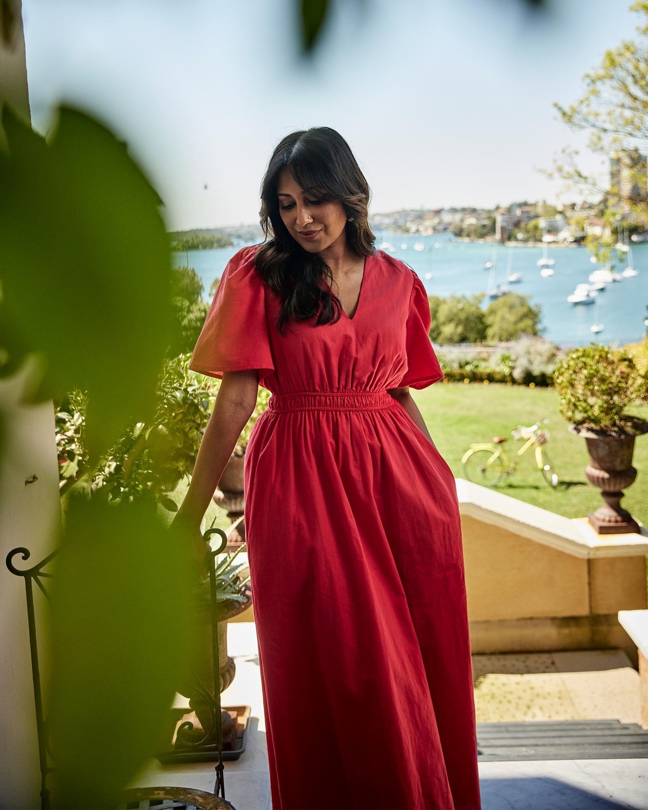 Jasmine Linen Blend Midi Dress