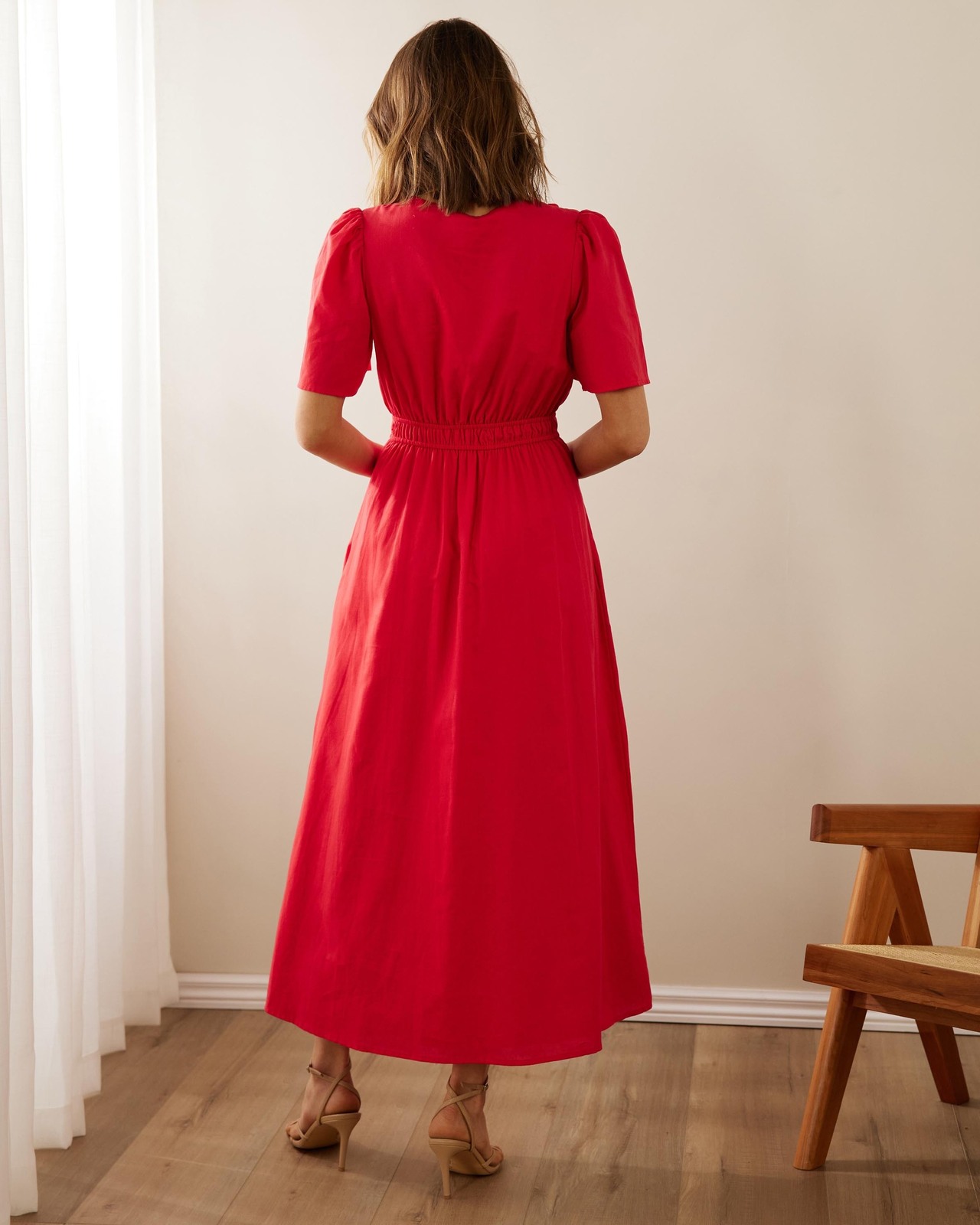 Jasmine Linen Blend Midi Dress