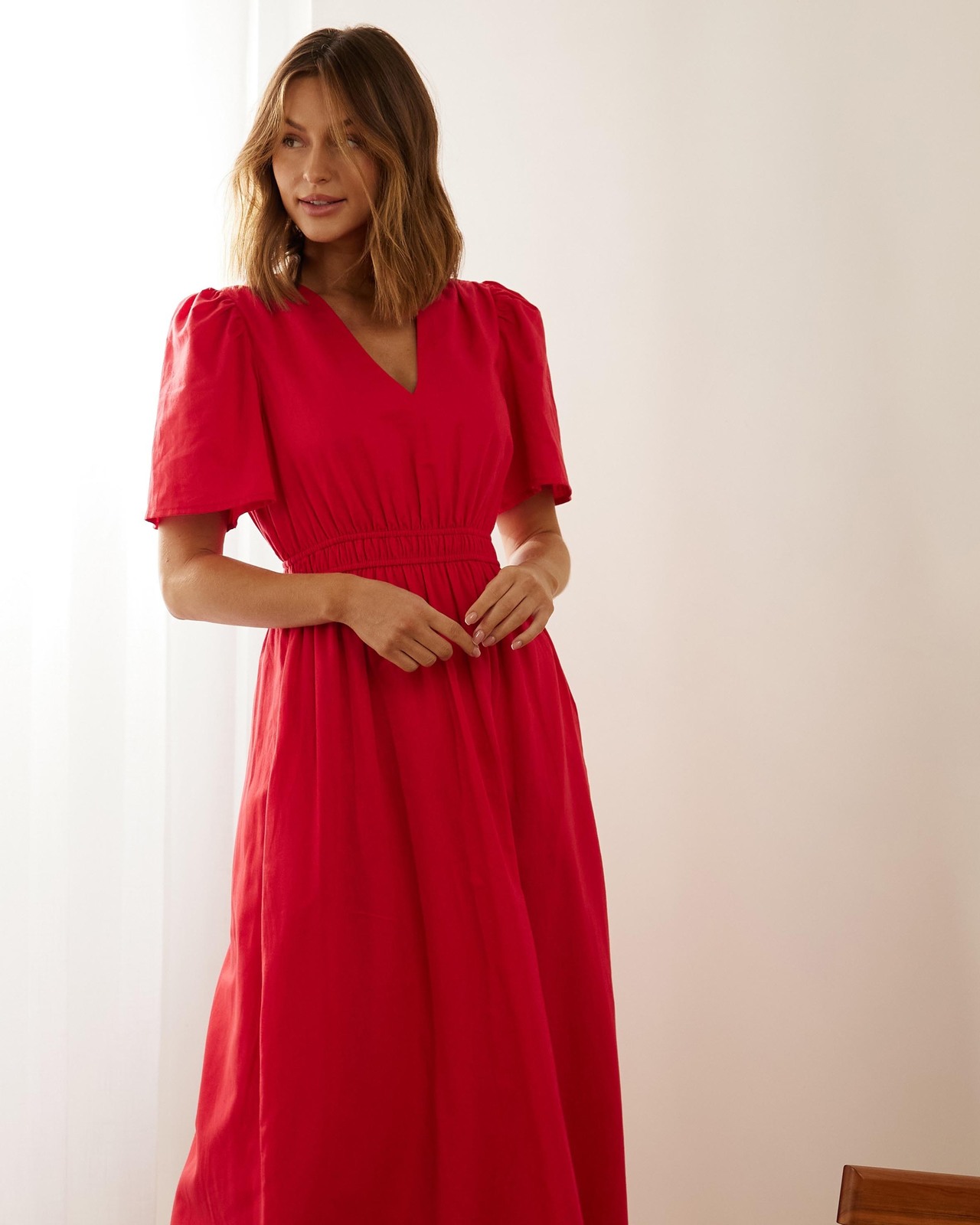 Jasmine Linen Blend Midi Dress