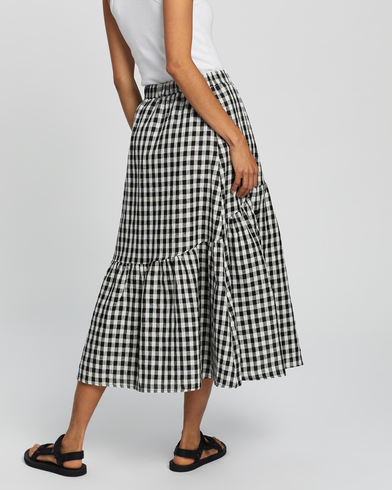 Tiered Midi Skirt