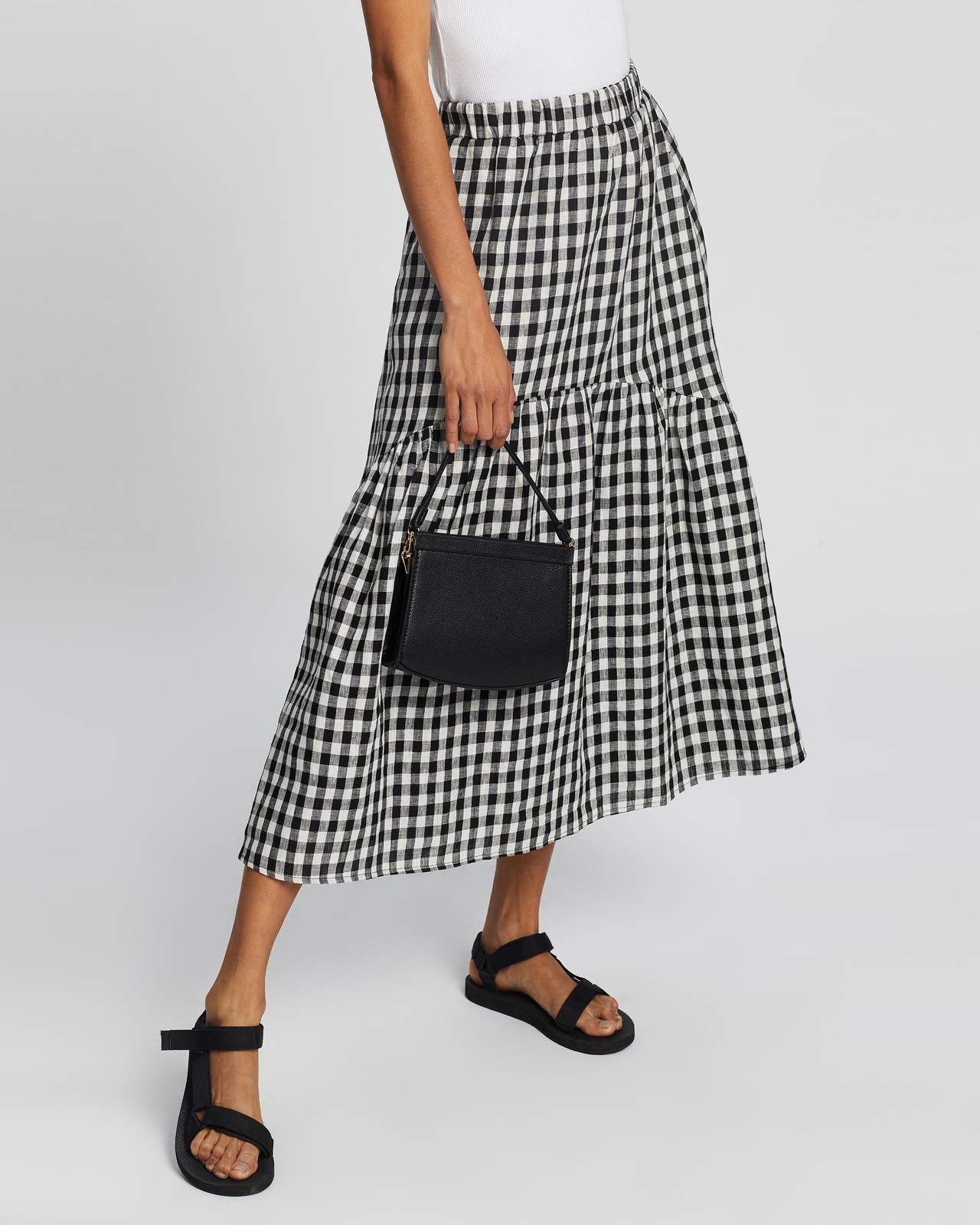 Tiered Midi Skirt