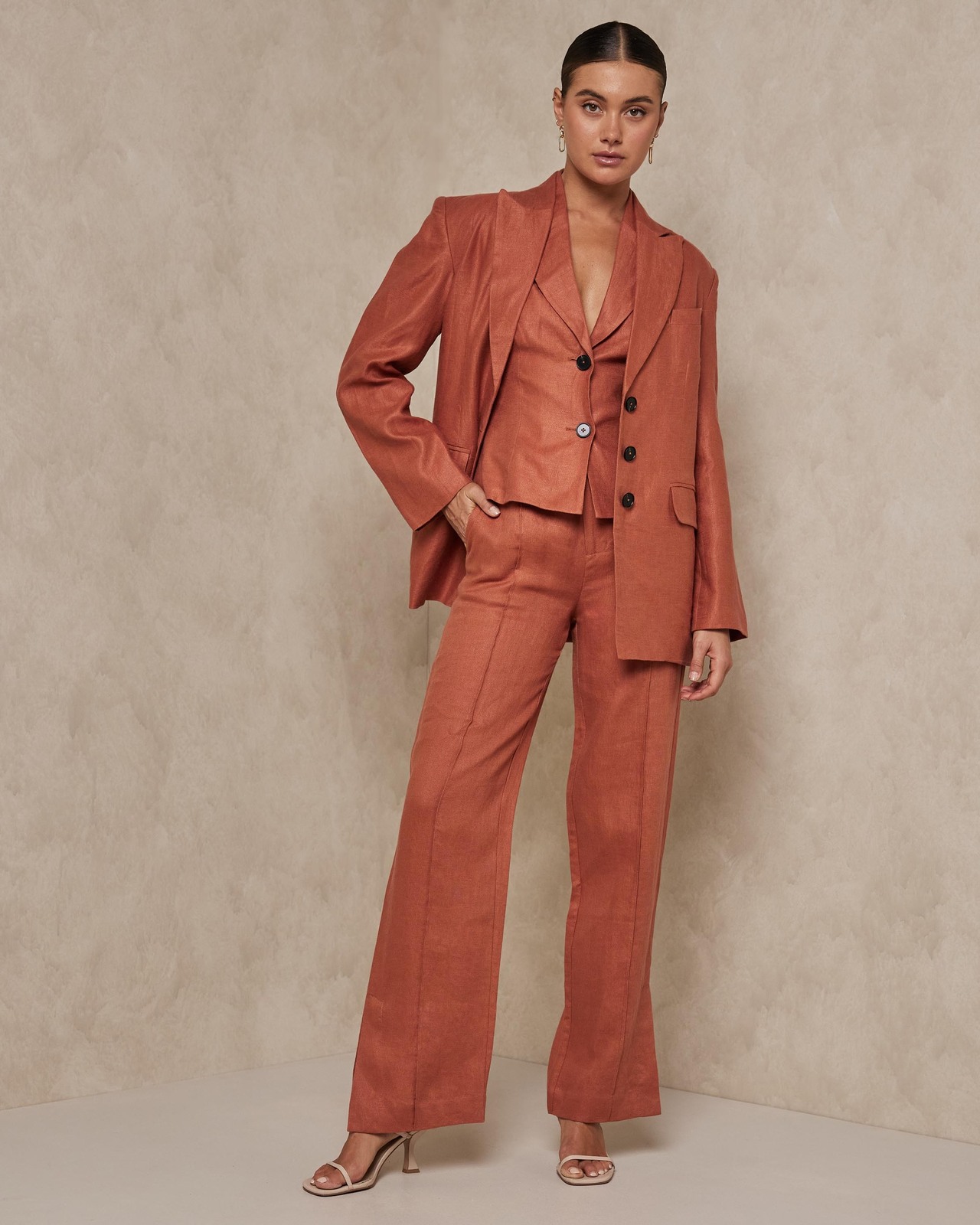Textured Linen Pants