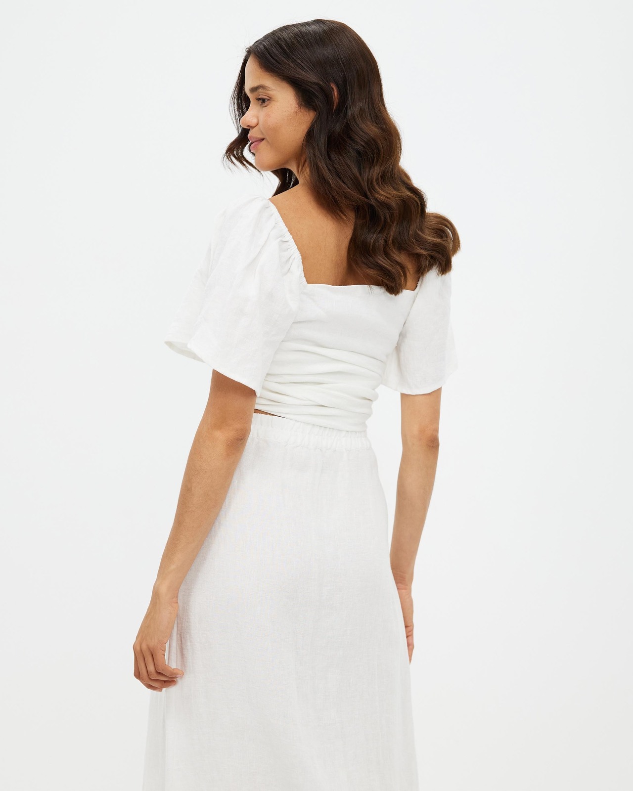 Linen Wrap Top