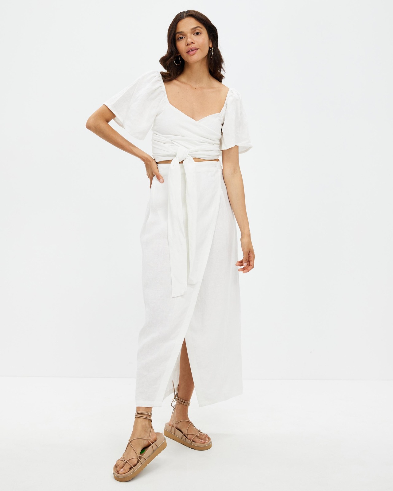 Linen Wrap Top