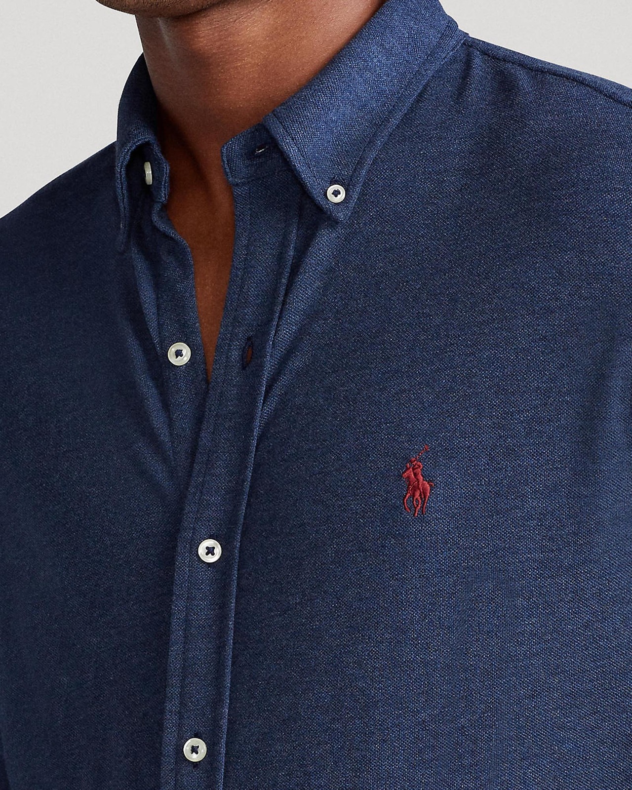 Featherweight long sleeve knit polo ralph lauren Clearance