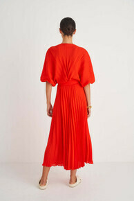 Pleated Dress True Red