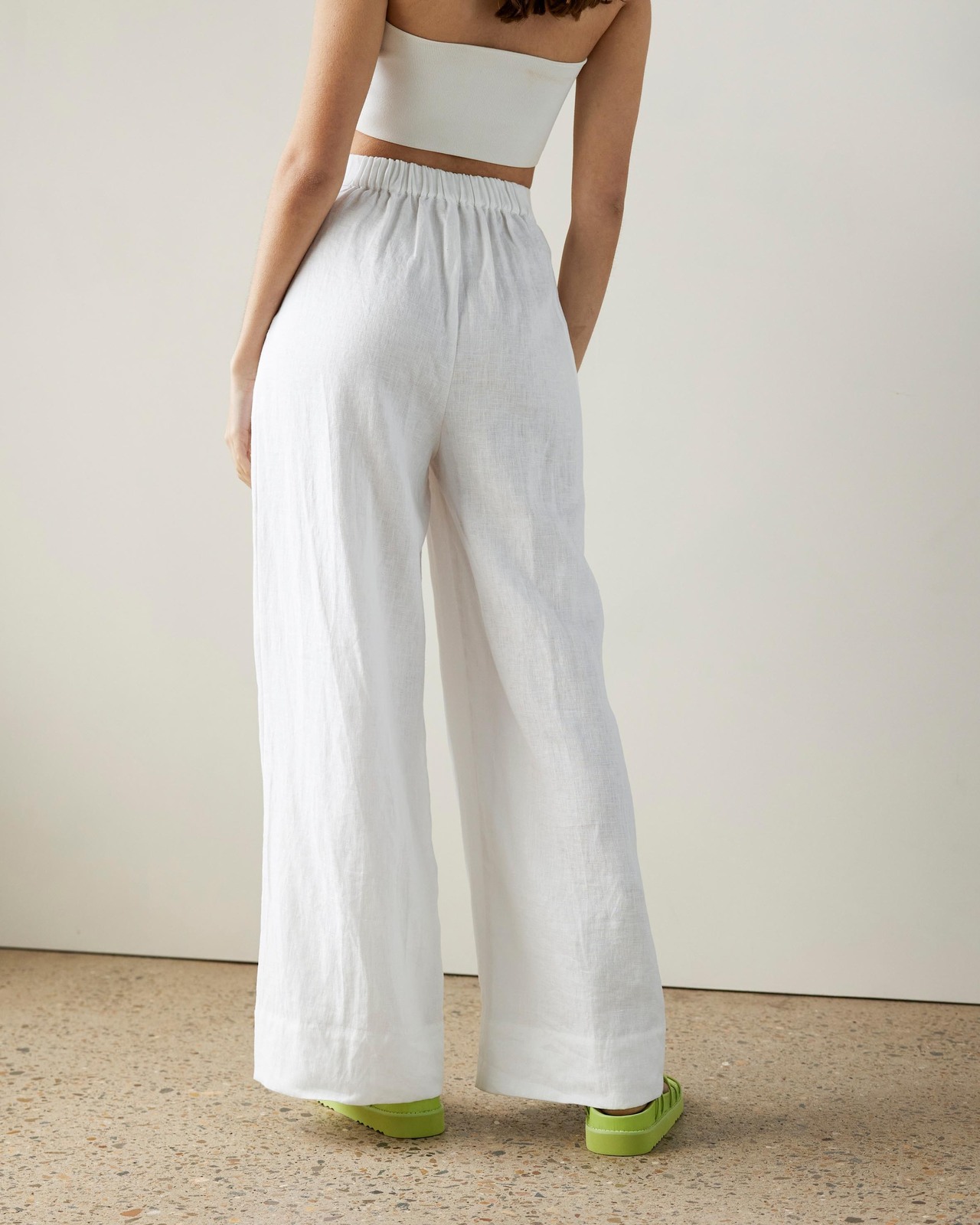 Pleated Linen Pants