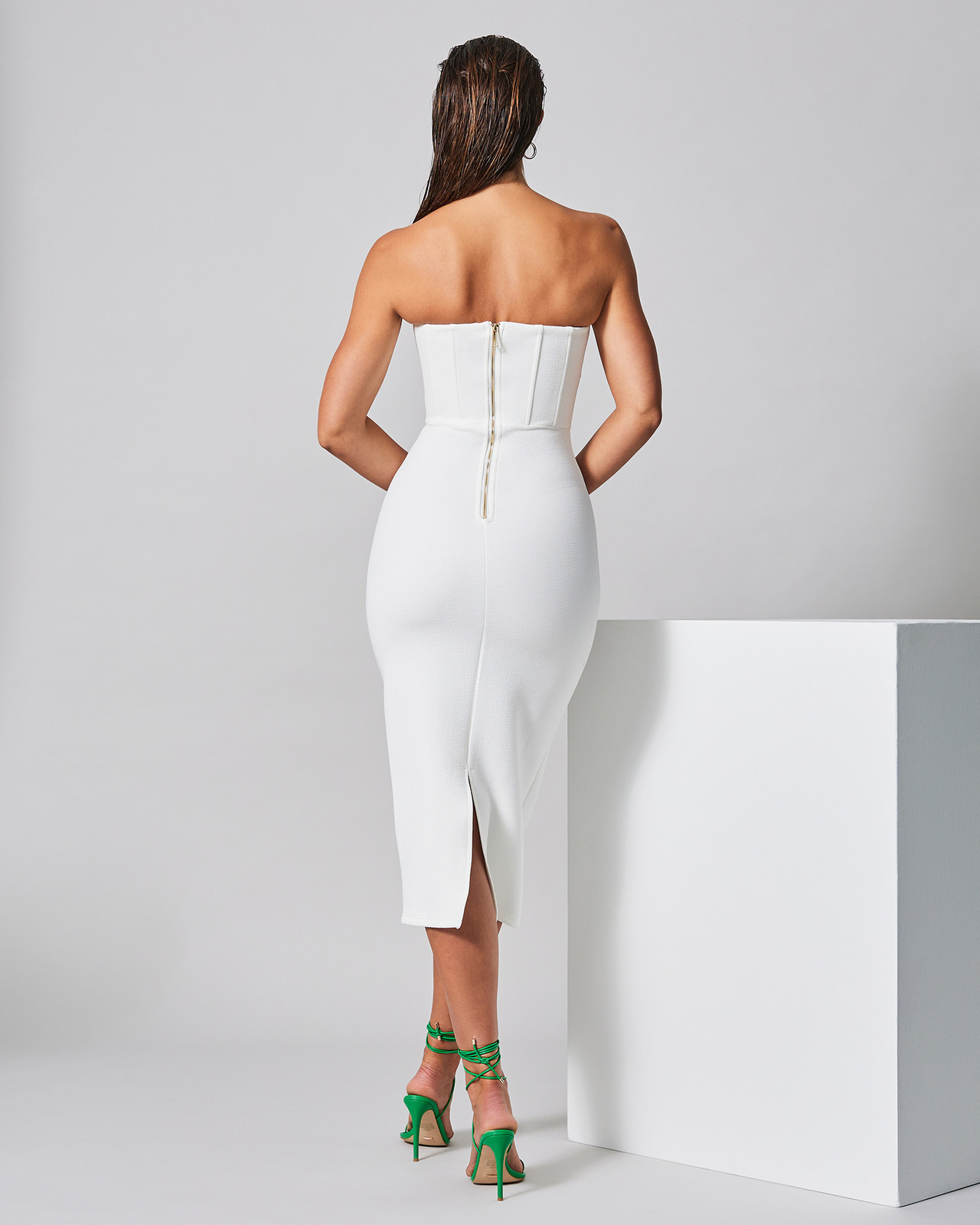 White Bardwell Dress x Kristina