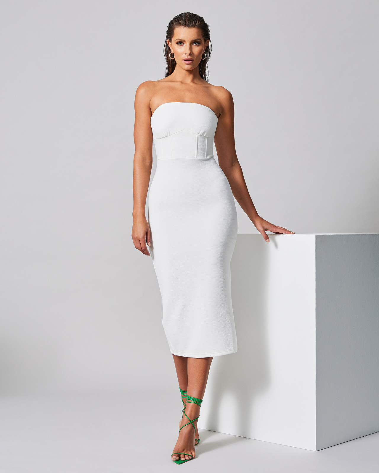 White Bardwell Dress x Kristina
