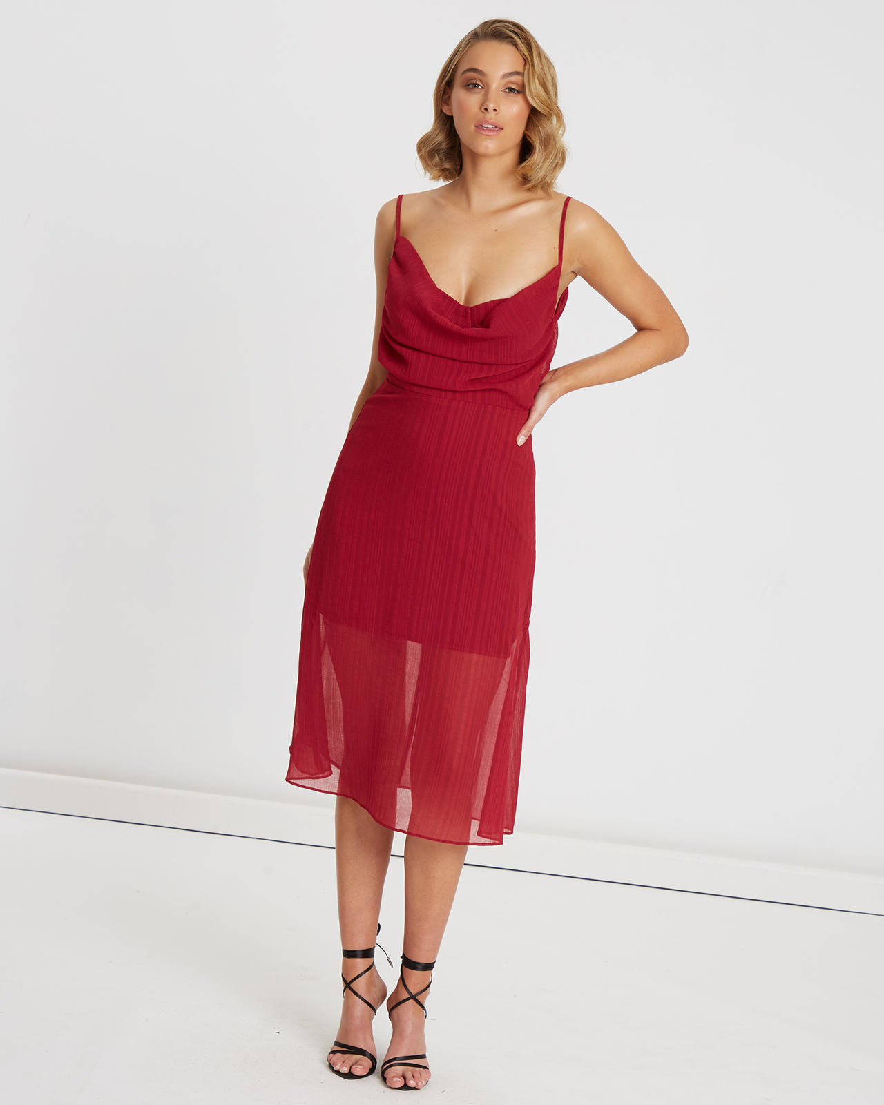 Jody Cowl Overlay Dress
