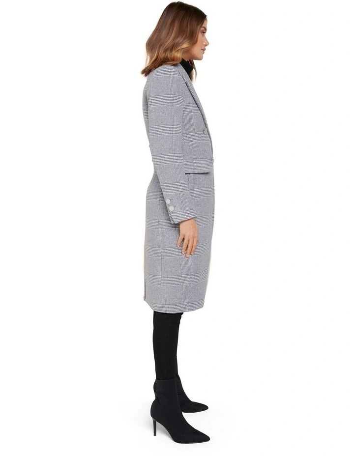 Katie Double-Breasted Check Coat