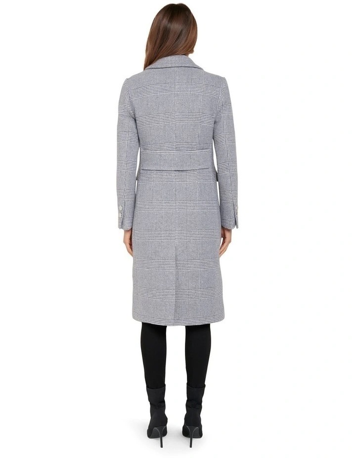 Katie Double-Breasted Check Coat