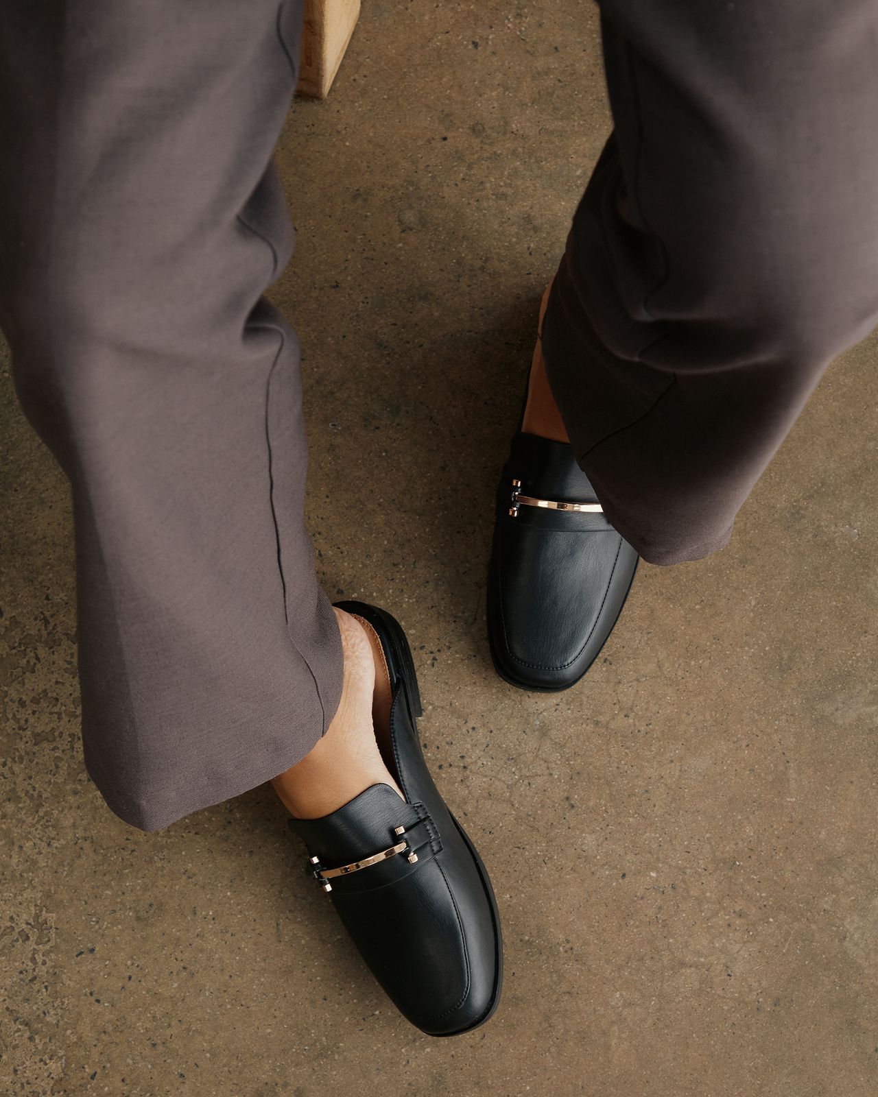 Becci Square Toe Mule Loafers
