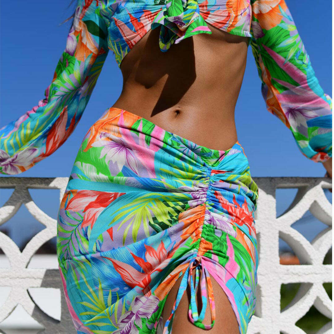 STASSIE HAWAIIAN TROPIC COVERUP SKIRT