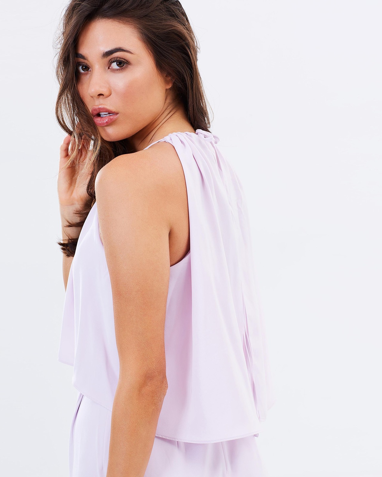High Neck Drape Maxi