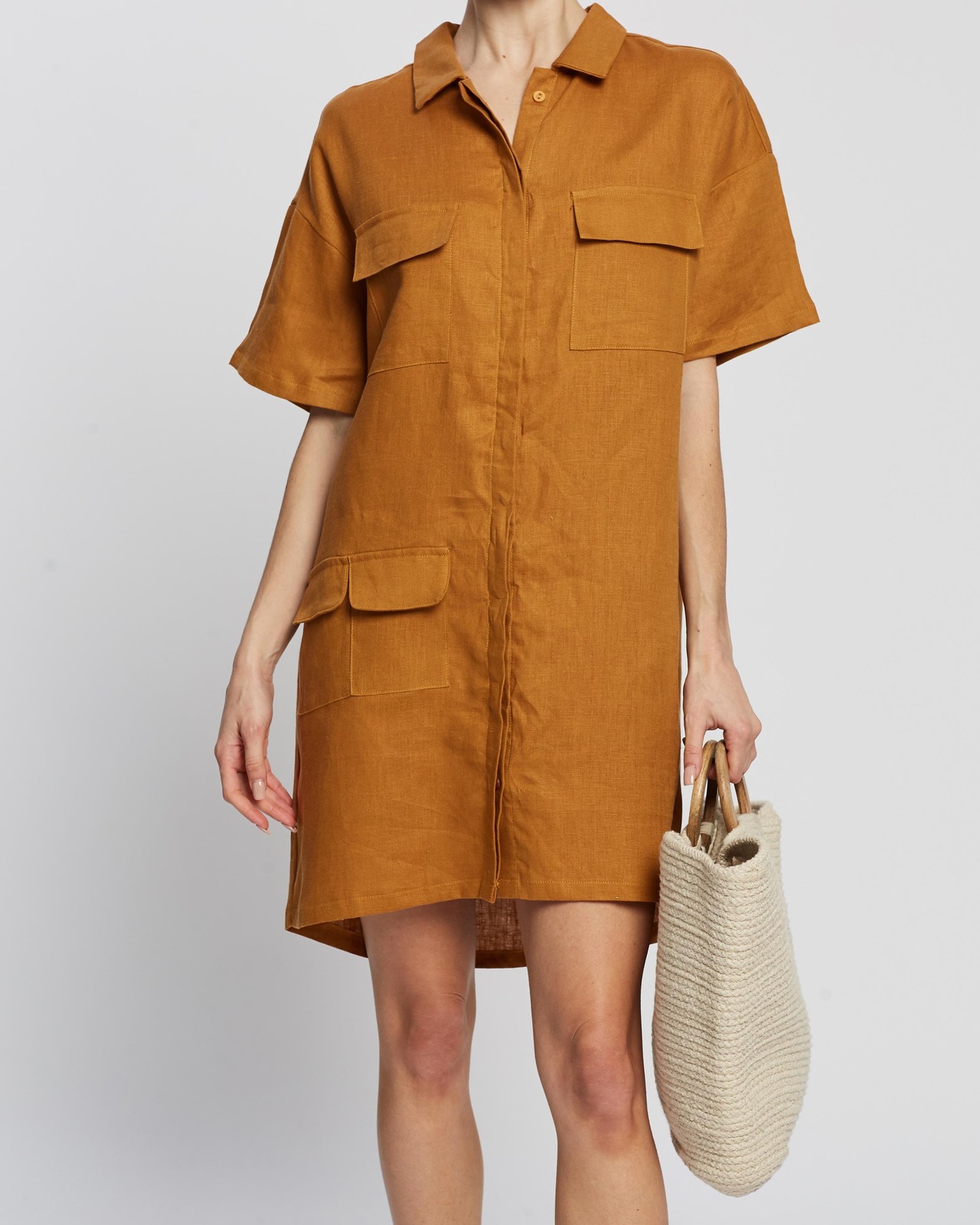 Linen Utility Dress