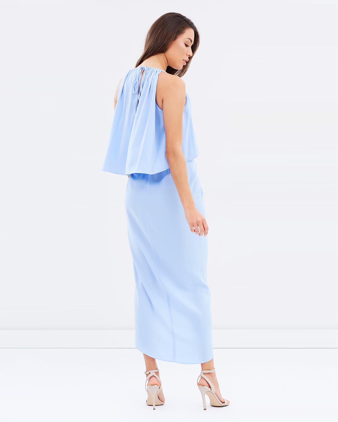 High Neck Drape Maxi