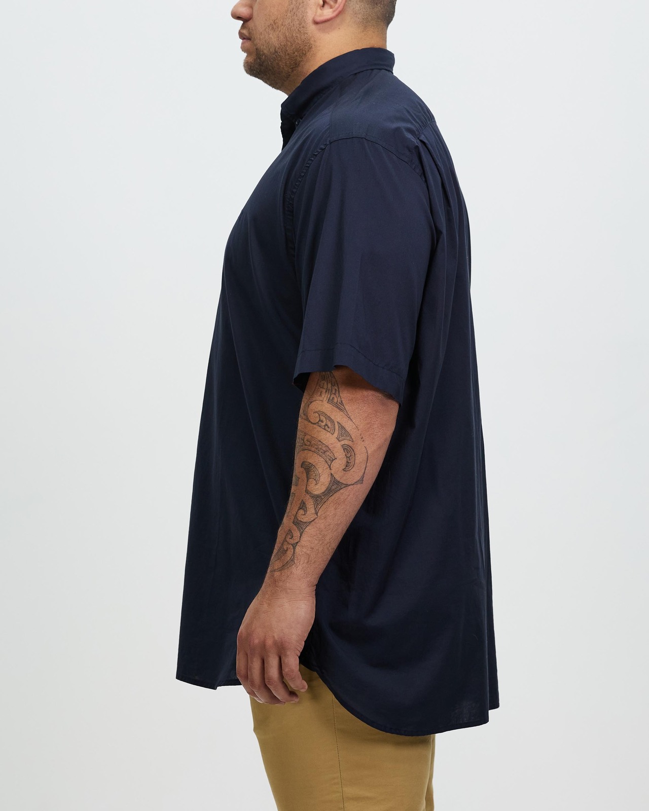 Big & Tall Natural Soft Poplin RF SS Shirt