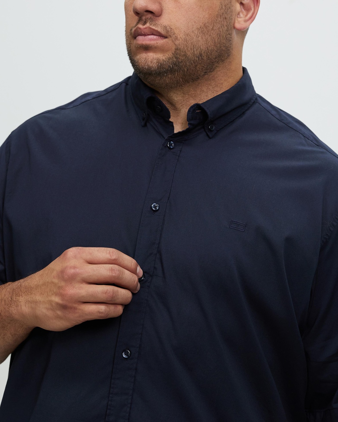 Big & Tall Natural Soft Poplin RF SS Shirt