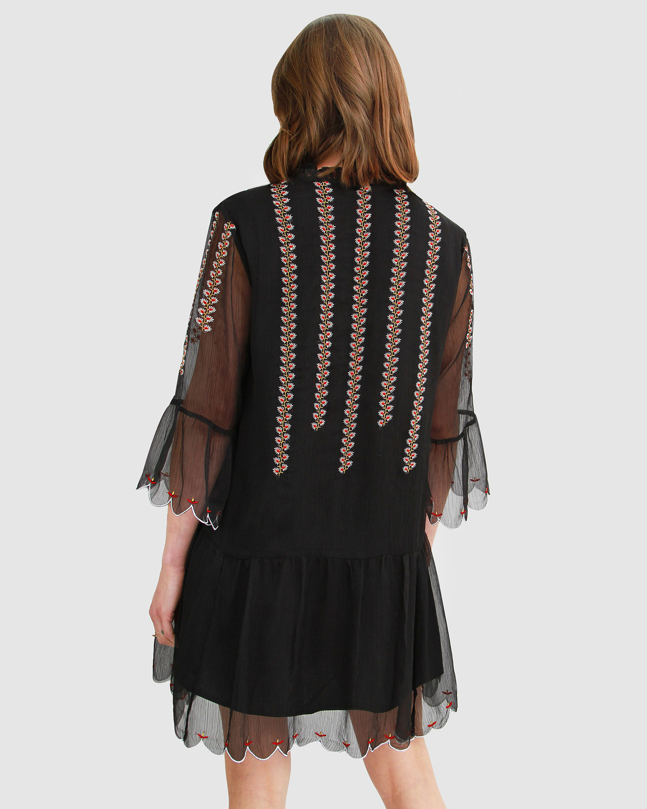 Rising Sun Embroidered Boho Dress
