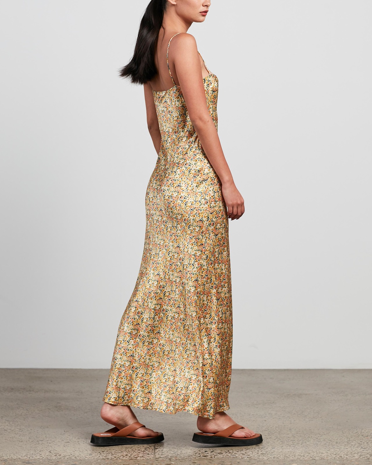 Golden Fields Silk Maxi Dress